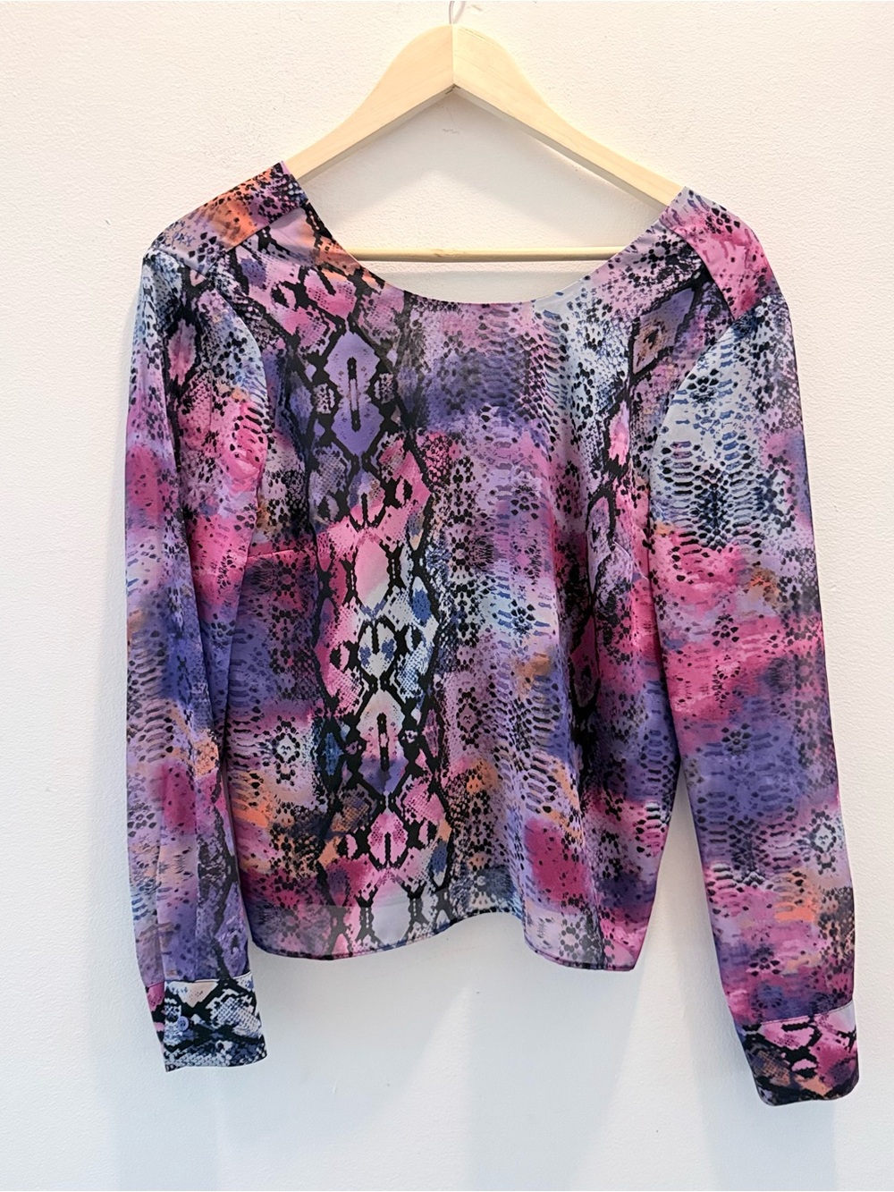 Bar III Multi-Color Twist-Back Blouse